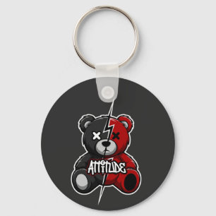 Attitude Split Bear   Lightning X-Eyes Teddy Graph Keychain