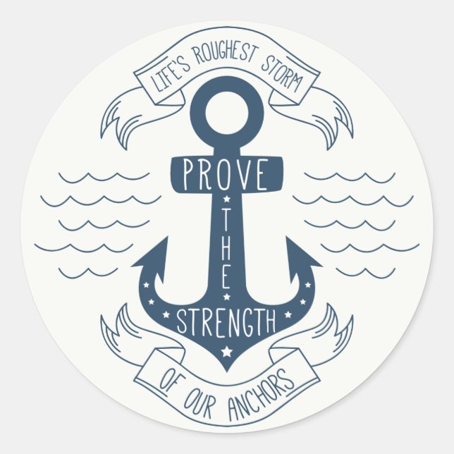 Attitude, Success Goals Motivational Quote Anchor Classic Round Sticker (Front)