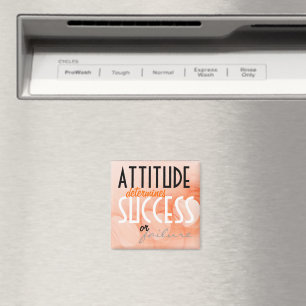 Attitude...Success Orange Heart Background Magnet