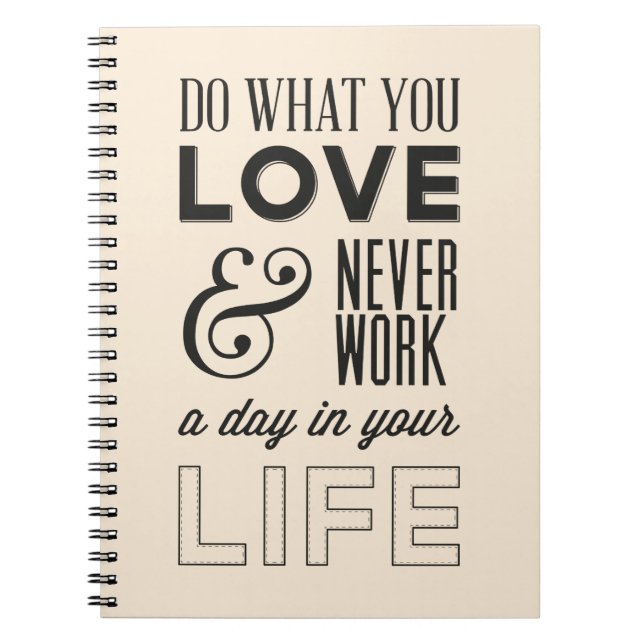 Attitude, Successs, Work, Motivational Life Quote Notebook (Front)