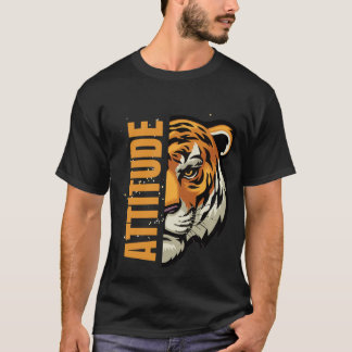 attitude word with lion face T-Shirt