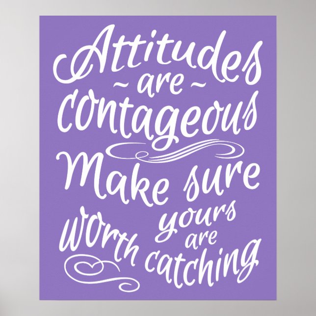 ATTITUDES affiche de motivation couleur personnali (Devant)