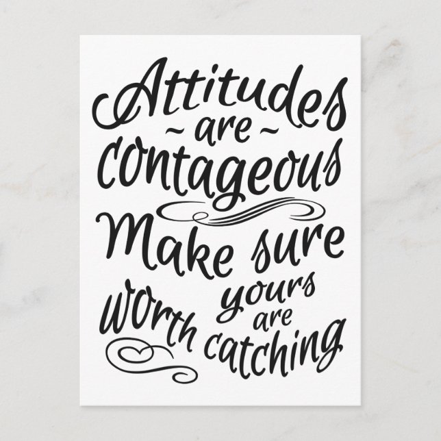 ATTITUDES carte postale motivante (Devant)