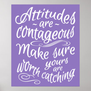 ATTITUDES custom colour motivational poster