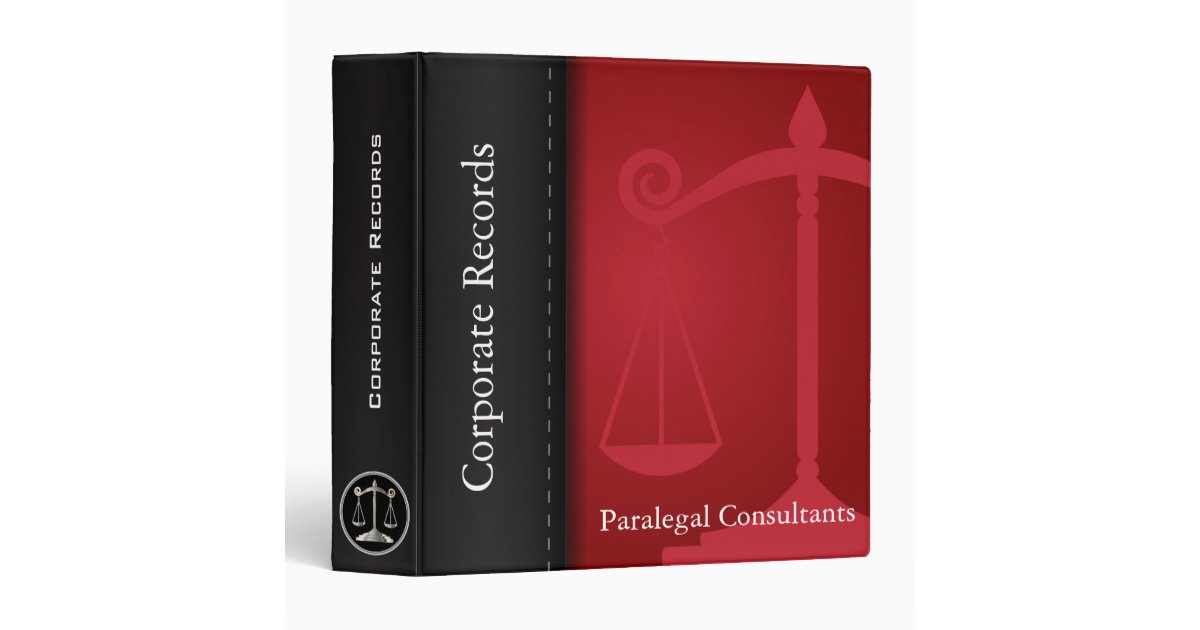 Attonery at Law Scales of Justice Red Lawyer Binder Zazzle