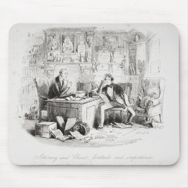Attorney and Client, fortitude and impatience Mouse Pad (Front)