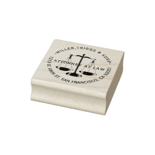Attorney at Law - Address Rubber Stamp