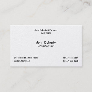 Attorney at Law Advocate Plain Classy Business Card