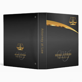 Attorney At Law - Black and Gold Binder