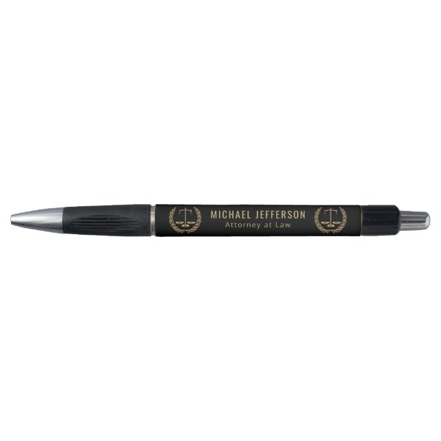 Attorney at Law  - Black and Gold Pen (Front)