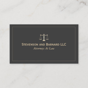 Attorney at Law Black Business Card
