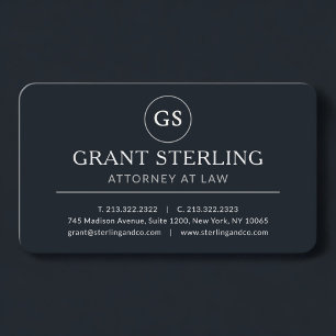 Attorney at Law Black Professional Business Card
