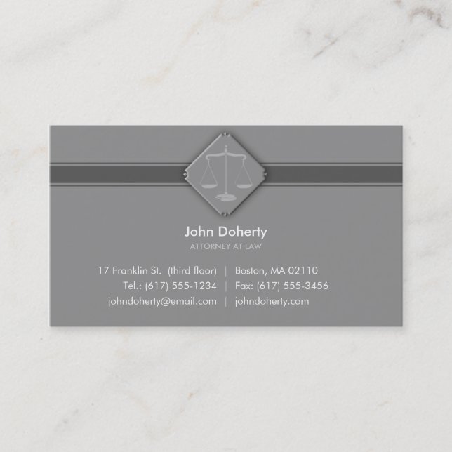 ATTORNEY AT LAW - Business Card (Front)