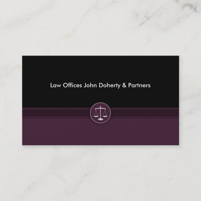 Attorney at Law Business Card (Front)