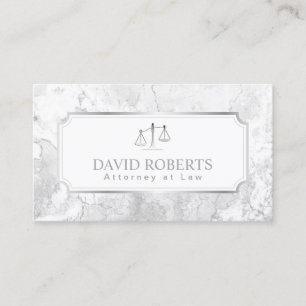 Attorney at Law Classic Marble Professional Lawyer Business Card