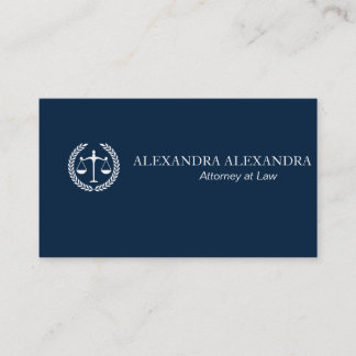 Attorney at Law Classic Navy B Business Card