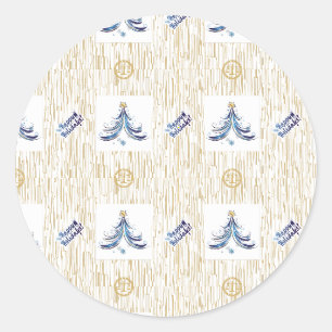 Attorney at Law - Elegant Christmas Tree Classic Round Sticker