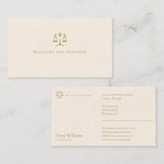 ATTORNEY AT LAW | Elegant Classy Golden Business Card