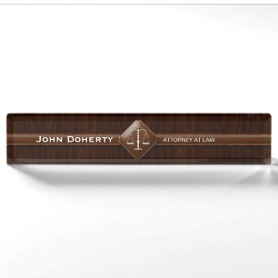 ATTORNEY AT LAW   Elegant Desk Name Plate
