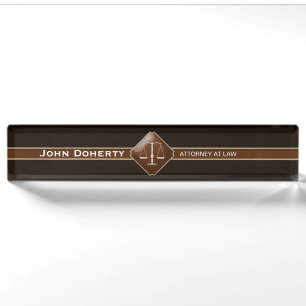 ATTORNEY AT LAW   Elegant Desk Name Plate