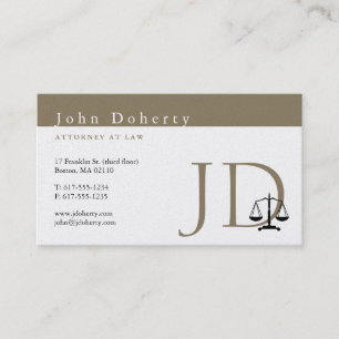 Attorney at Law   Golden Initials Business Card