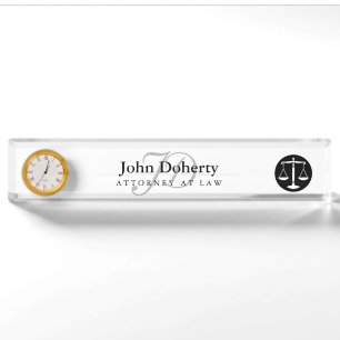 ATTORNEY AT LAW   Initials Nameplate