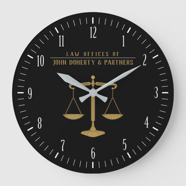 Attorney at Law | Law Office Large Clock (Front)