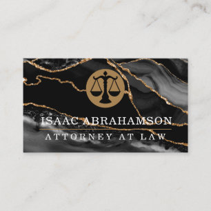 Attorney at Law Lawyer Black Agate Business Card