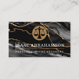 Attorney at Law Lawyer Black Agate  Business Card