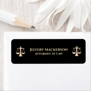 Attorney At Law Lawyer Black Gold Personalize 