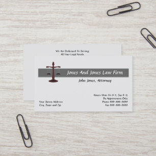 Attorney At Law Lawyer Business Card