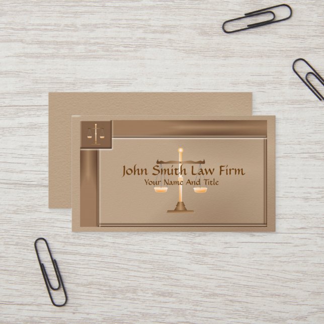 Attorney at Law Lawyer Business Card (Front/Back In Situ)