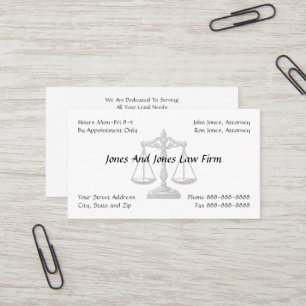 Attorney At Law Lawyer Business Card
