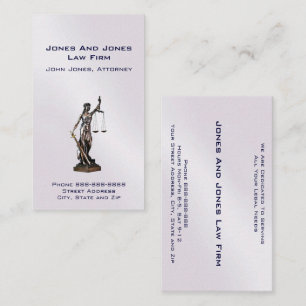 Attorney At Law Lawyer Lady Justice Business Card
