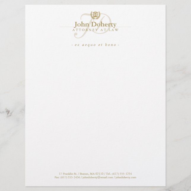 Attorney at Law | Lawyer Letterhead (Front)