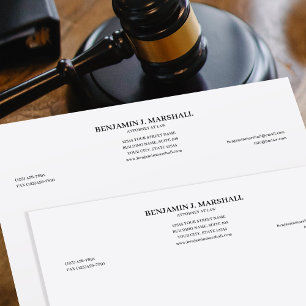 Attorney at Law Legal Formal Professional Black Letterhead