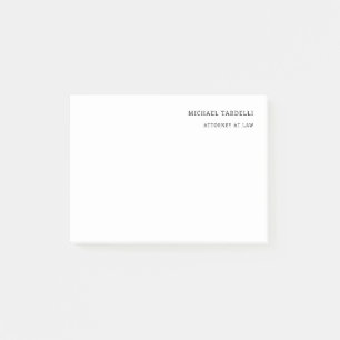 Attorney at Law Minimalist Classical Plain Post-it Notes
