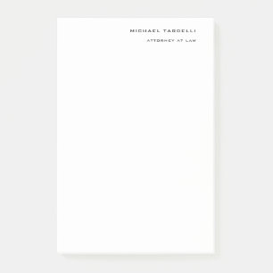 Attorney at Law Minimalist Classical Plain Post-it Notes