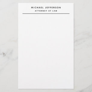 Attorney at Law Minimalist Classical Pro Stationery