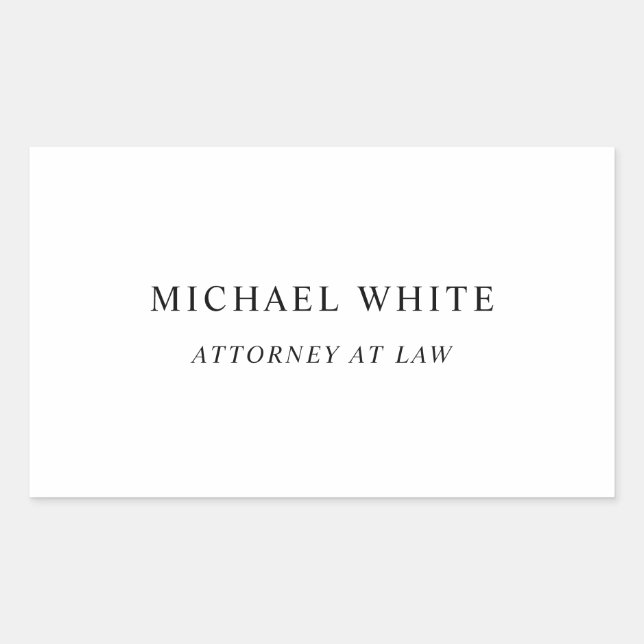 Attorney at Law Minimalist Classical Pro Sticker (Front)
