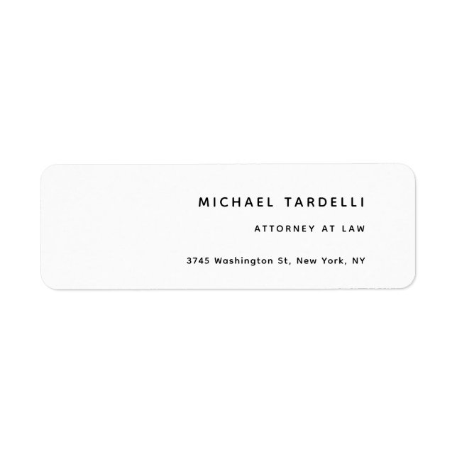 Attorney at Law Minimalist Classical Professional (Front)