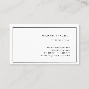 Attorney at Law Minimalist Classical Professional Business Card