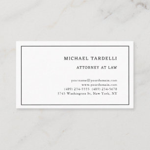 Attorney at Law Minimalist Classical Professional Business Card