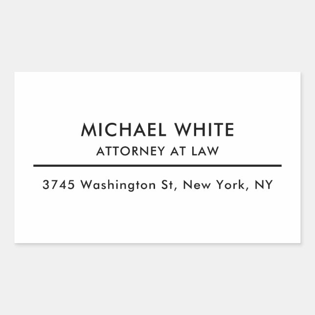 Attorney at Law Minimalist Professional Sticker (Front)
