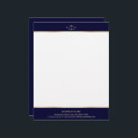 Attorney at Law Navy & Gold Law Office Lawyer  Letterhead<br><div class="desc">Attorney at Law Navy & Gold Law Office Lawyer Letterhead.</div>