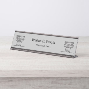 Attorney At Law Office Desk Name Plate