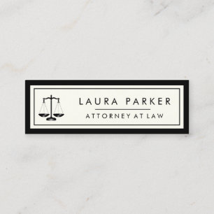 Attorney At Law Plain Simple Professional Elegant Mini Business Card
