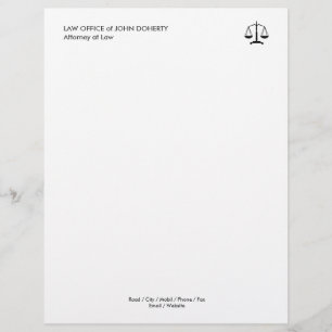 Attorney at Law Professional Lawyer Letterhead