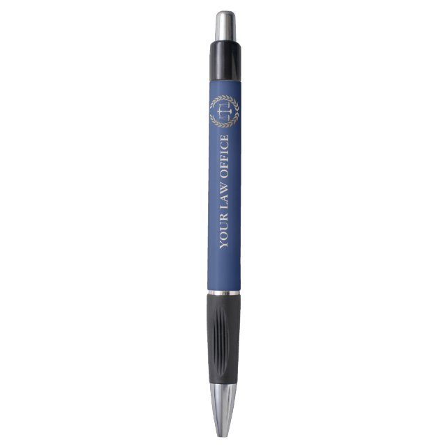 Attorney at Law Royal Blue Gold Scale Lawyer Pen (Front Vertical)