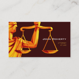 ATTORNEY AT LAW   Scales of Justice Business Card